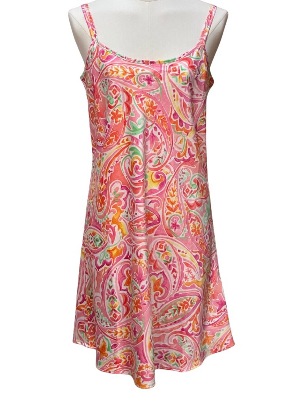 NWT Lauren Ralph Lauren Pink Paisley Floral Dollhouse Whimsy Twee Chemise Small
